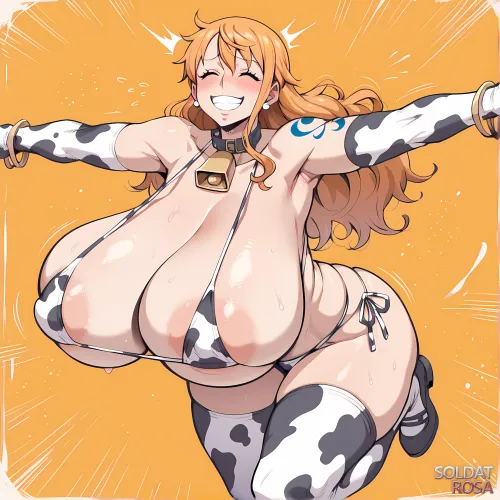 Thumbnail Nami Rocking a Cow Bikini by SoldatRosa_ in OppaiLove Category