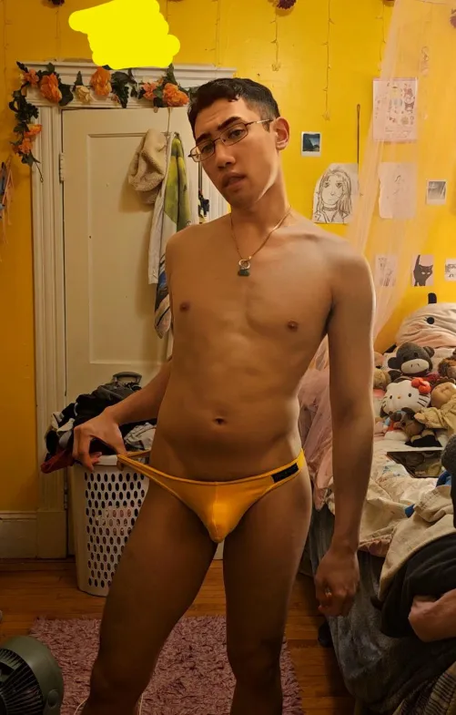 Thumbnail Exploring the Sensuality of Yellow Thongs by croftsummers