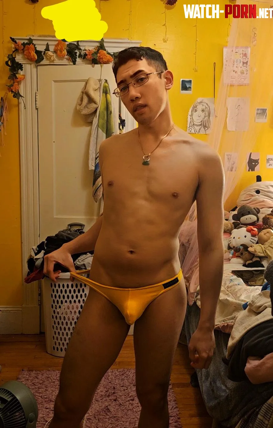 Yellow thong by croftsummers