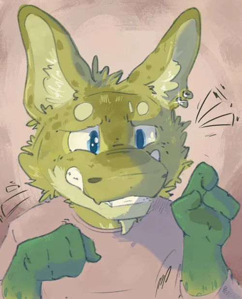 Thumbnail Feelin Nervous Art by PyMango - A Furry Creation