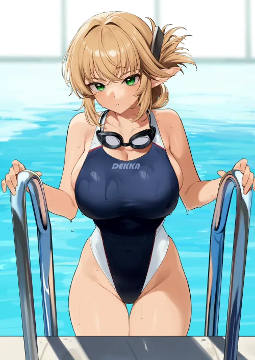 Thumbnail Seductive Swimsuit Moments: Aegis by Enjo Kouhai by marxsander2016