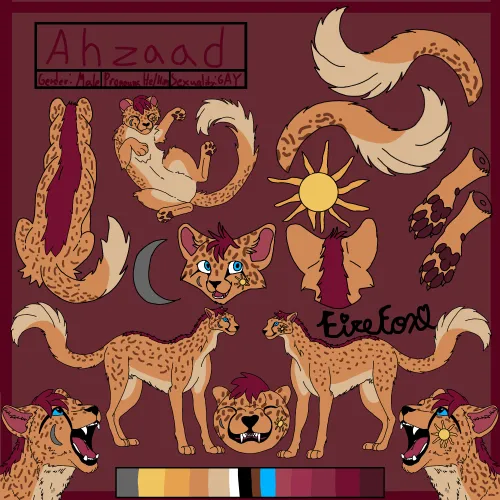 Thumbnail Meet Anzaad, The Cheetah Fursona: F1r3f0x_0's Furry Art Reveal