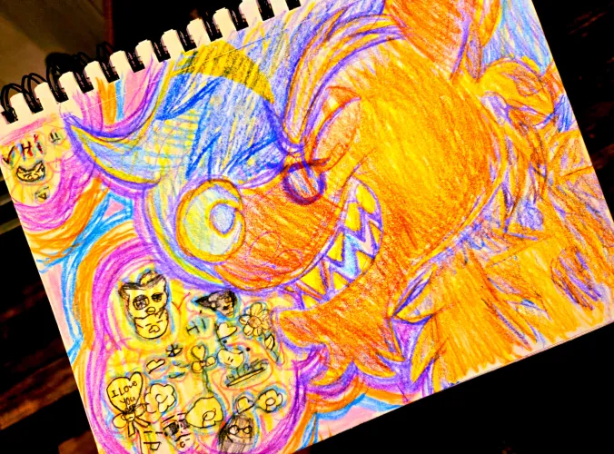 Thumbnail VaporwaveDoggie's Collab: A Colorful Crayon Creation Fit for Furry Fans