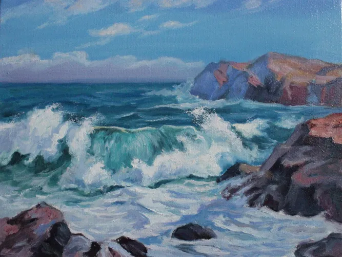 Thumbnail Witness Big Waves near Shore: GreenStrength5876's Art