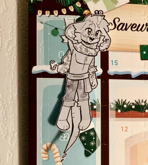 Thumbnail Adorable Rat on Advent Calendar Art by maiathoustra | Furry Art