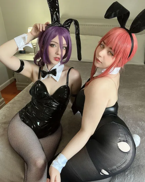 Thumbnail Cosplay Adventures: Bunny Reze and Makima from Chainsaw Man by not_sugashi in BunnyGirls