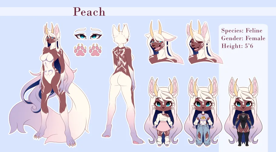 Thumbnail Sona Ref Sheet Created by Melon__Senpai | Furry Artwork