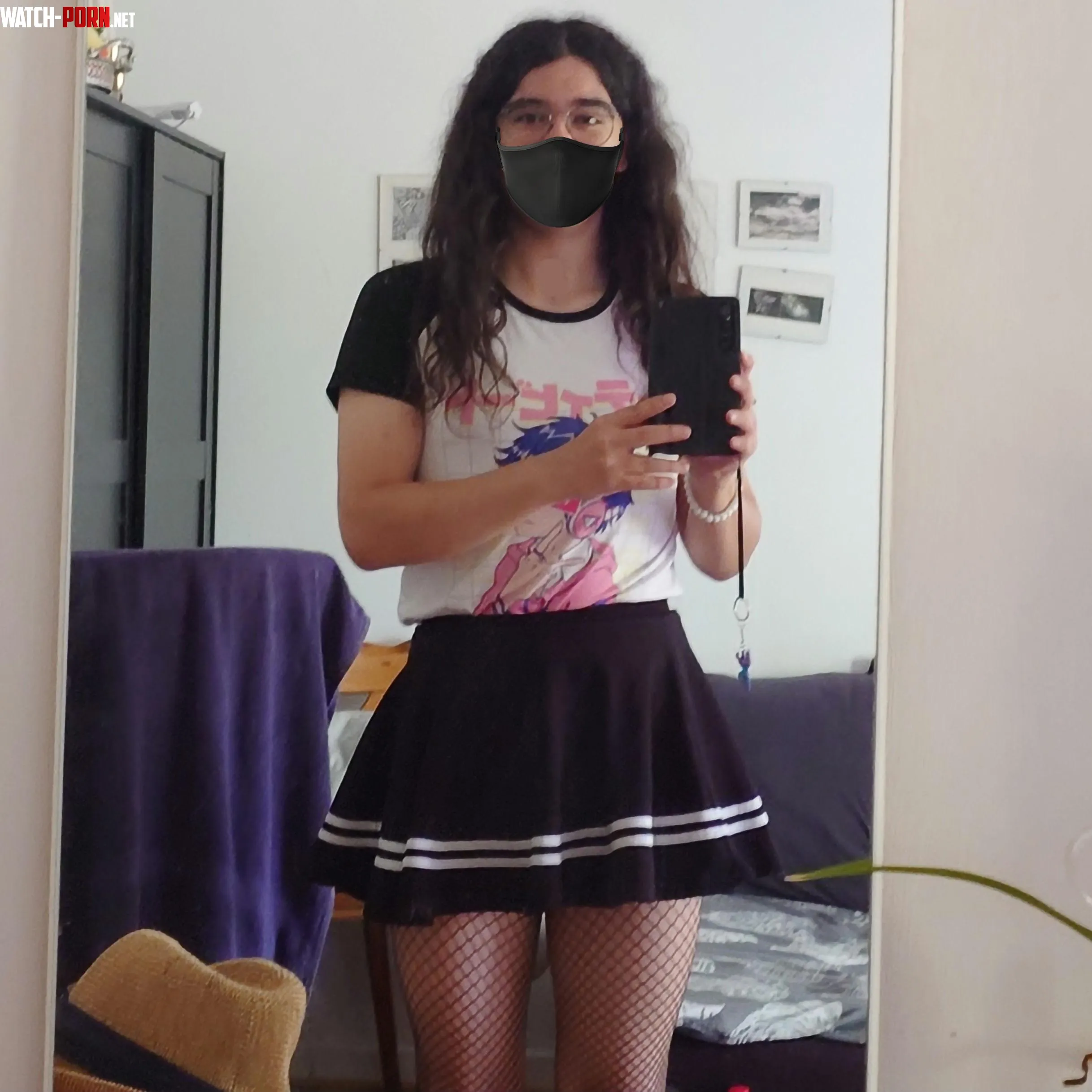 First post here and badly added mask because I dont think about that when i go out XD by ArgentinianFemboy