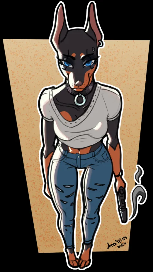 Thumbnail Discover 'DoberGirl' Art by Ara_Hiss | furry