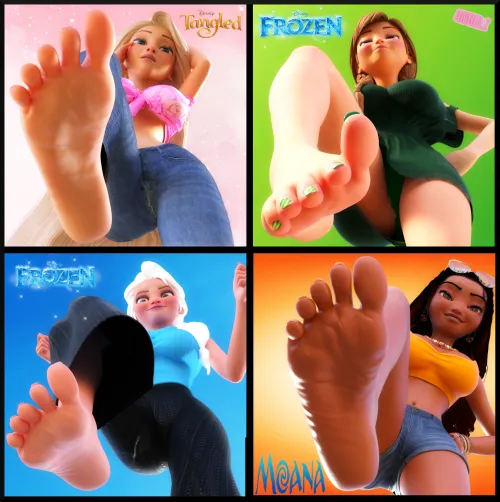 Thumbnail Rapunzel, Anna, Elsa & Moana: Tangled Frozen Moana AngelZ by Kyoto709