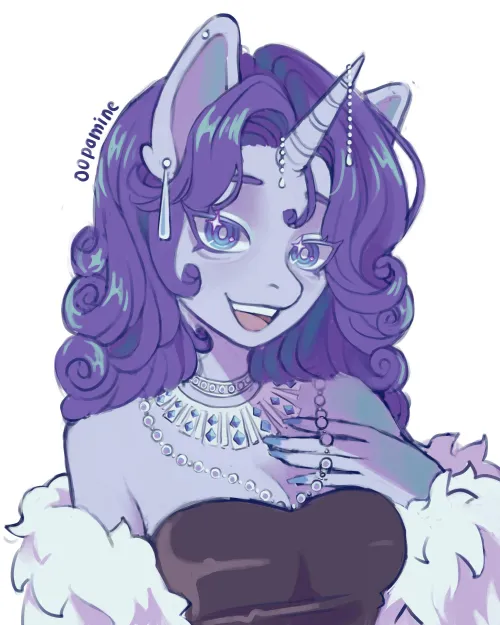 Thumbnail Rarity from MLP in Furry Art by 00pamine