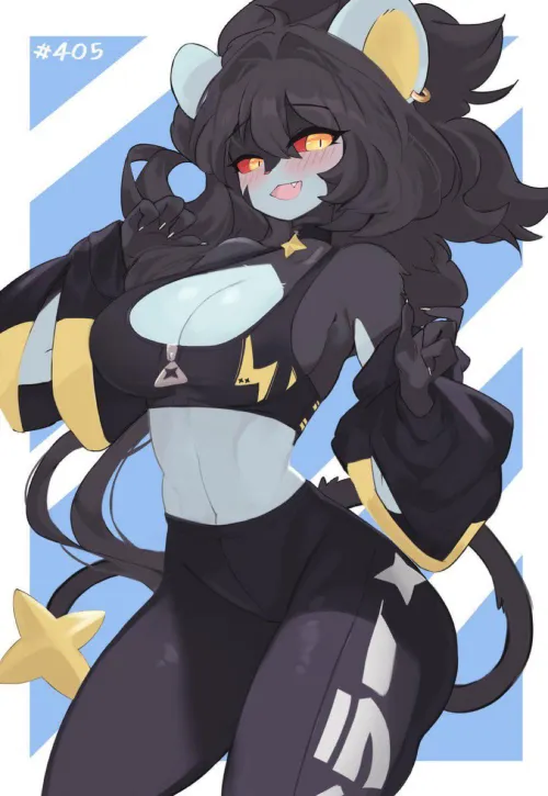 Thumbnail A_Burner_Account_Lol's Luxray Yoru Workout Clothes in PokePorn