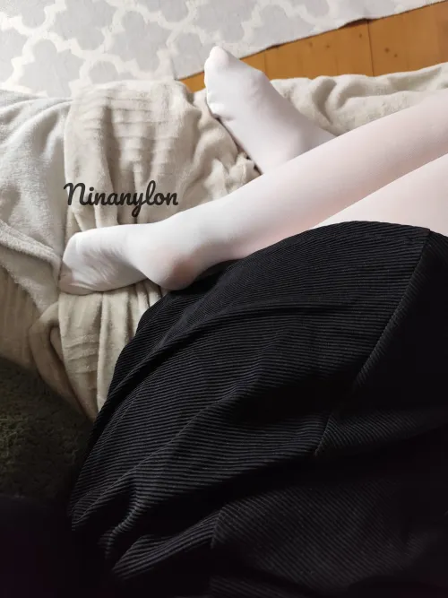 Thumbnail White Pantyhose: A Stylish Statement by Ninanylonfeet | pantyhose