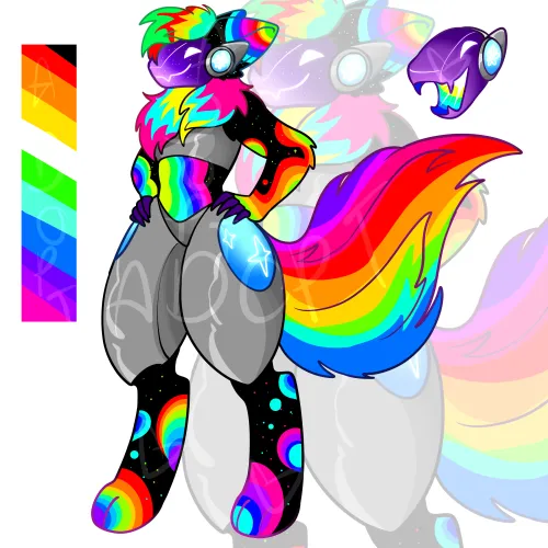 Thumbnail Rainbow Nebula Proto Adopt Art by andyarttz | Furry