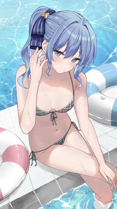 Thumbnail Sultry Suisei: Poolside Beauty in Hololive by A_MASSIVE_PERVERT