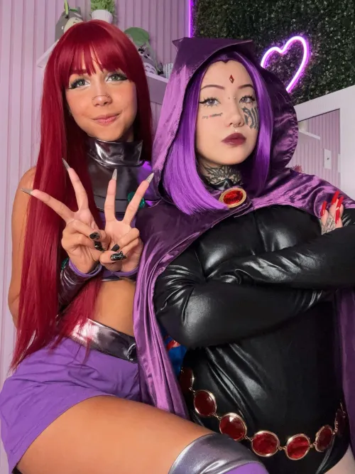 Thumbnail SkyleCherry's Collaborative Creation: Starfire & Raven | TeenTitansPorn