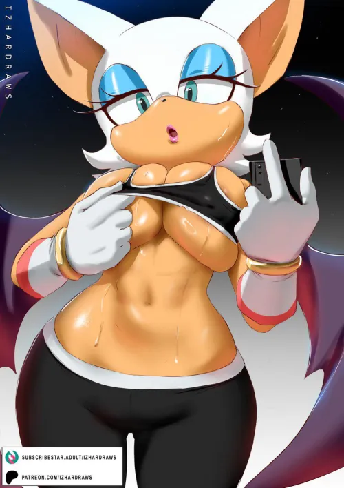 Thumbnail Rouge Izhardraws Workout Selfie: A SonicPorn Delight