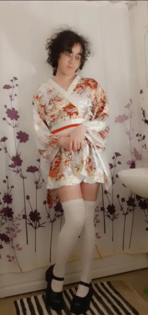 Thumbnail Shy and Stylish - Explore Kimono Fashion by sayuri89 | Femboy Fashion