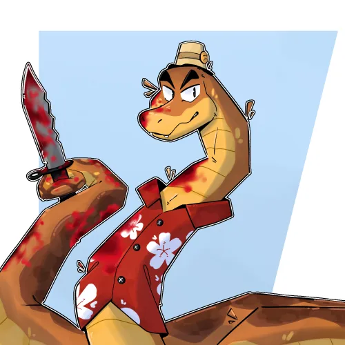 Thumbnail Mr. Snake CW Blood by AShibaInuJP: Exploring Furry Realms