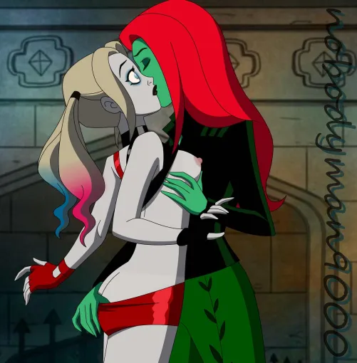 Thumbnail Ivy and Harley Quinn: A Delightful Duo in Rule 34 Artistry