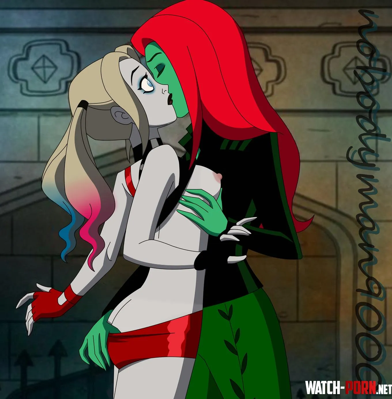 Ivy gettin some Harley Quinn nobodyman9000 by nobodyman9000