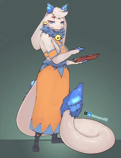 Thumbnail furry: Admiring Angela Fanart from Atlyss | manu_artx