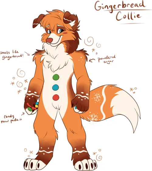 Thumbnail Warm Hugs and Gingerbread Smells: Furry Adoptable by Glittering-Amount-68