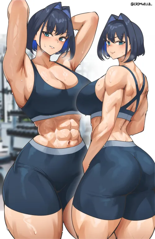 Thumbnail Muscular Kronii Cromwellb: Dive into fitdrawngirls with Throwawheylmao