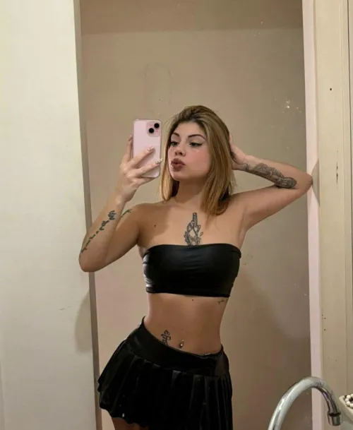 Thumbnail animeebaddie Stays Chic in a Black Crop | Croptop Girls Collection