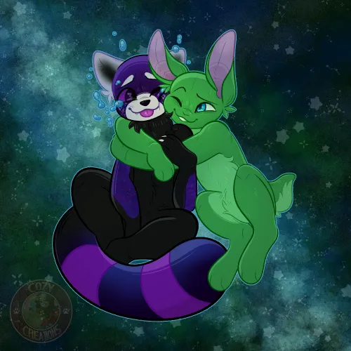 Thumbnail Celestial Comforts in Furry Art: Commission by s0dagum