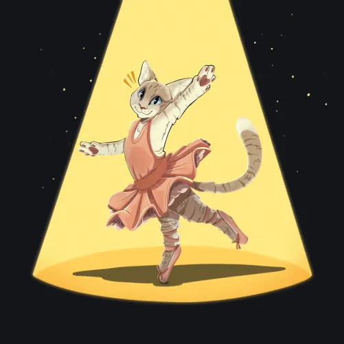 Thumbnail Immerse in Furry Fantasy: 'Ballerina Kitten' by notracado