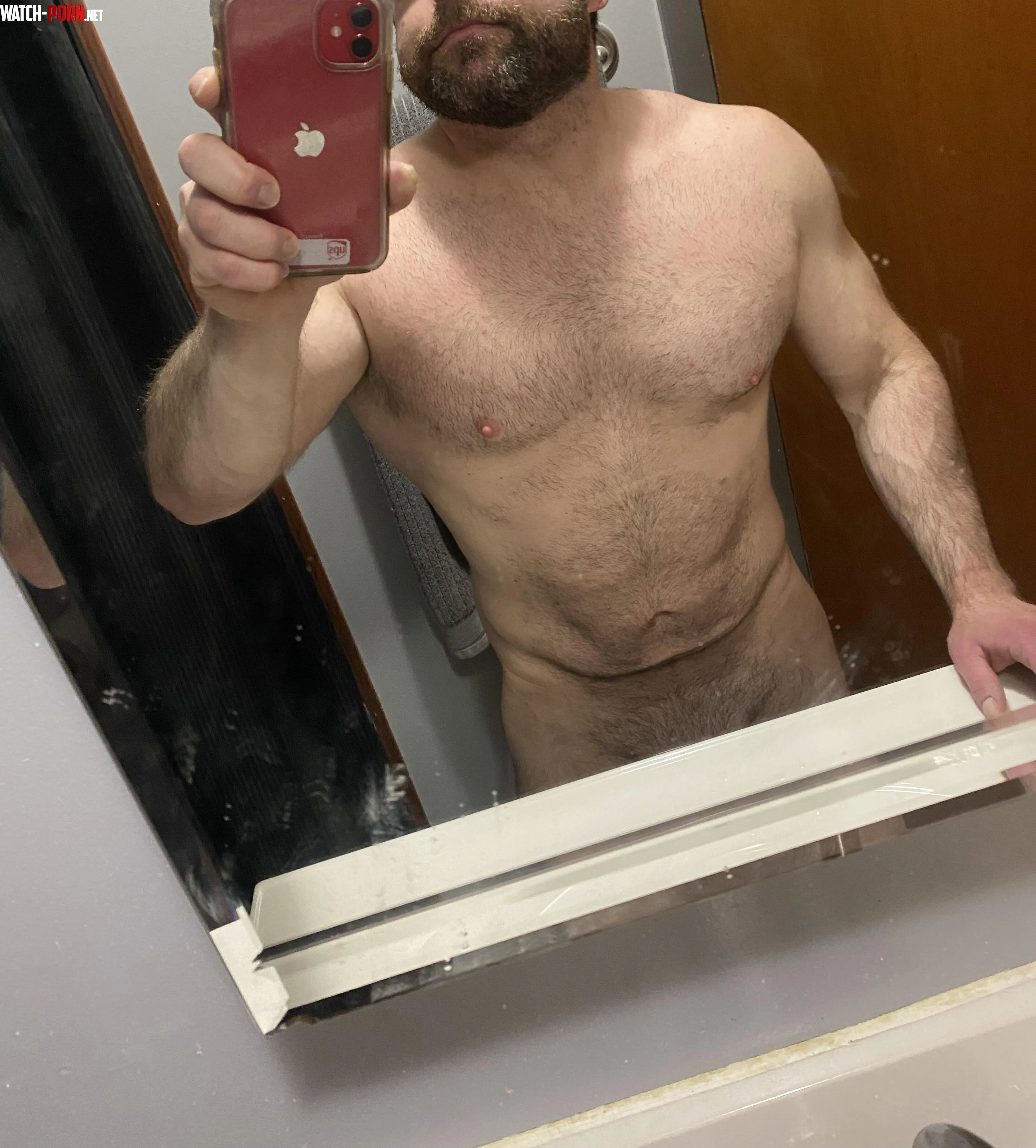 39 just a little post shower tease before work by East-Needleworker-78