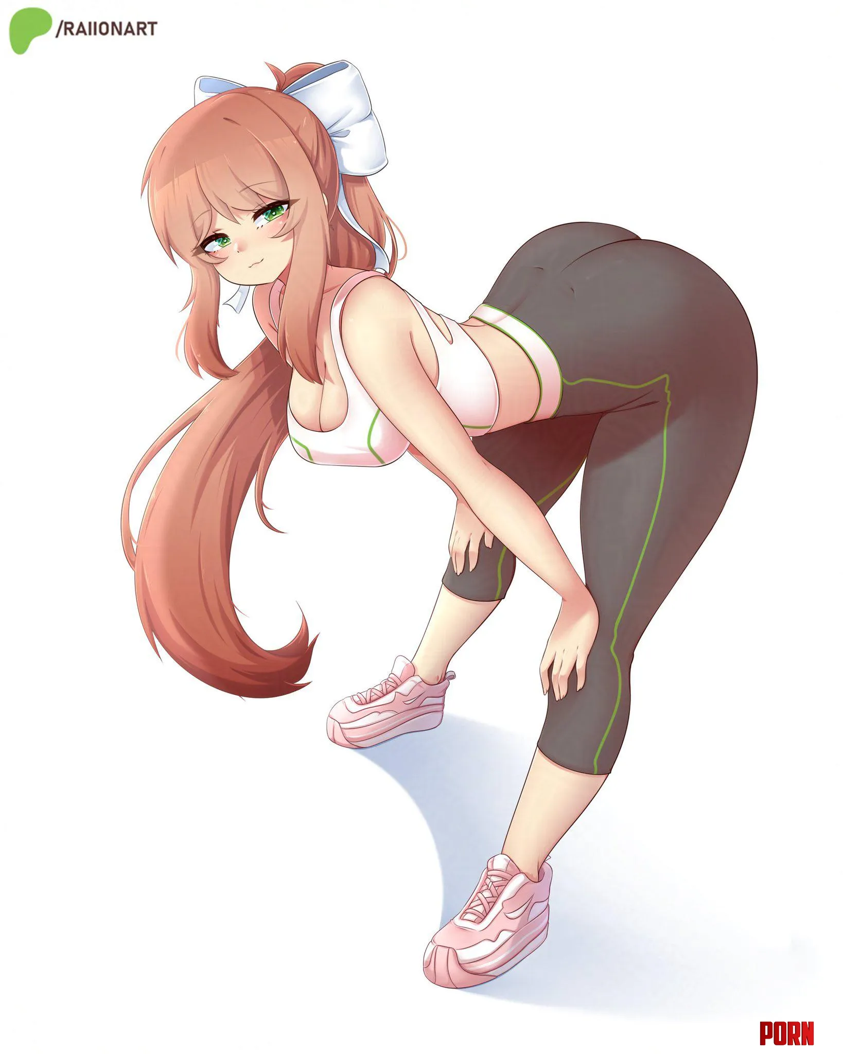 Monika Getting Ready To Work Our RaionArt by A_MASSIVE_PERVERT