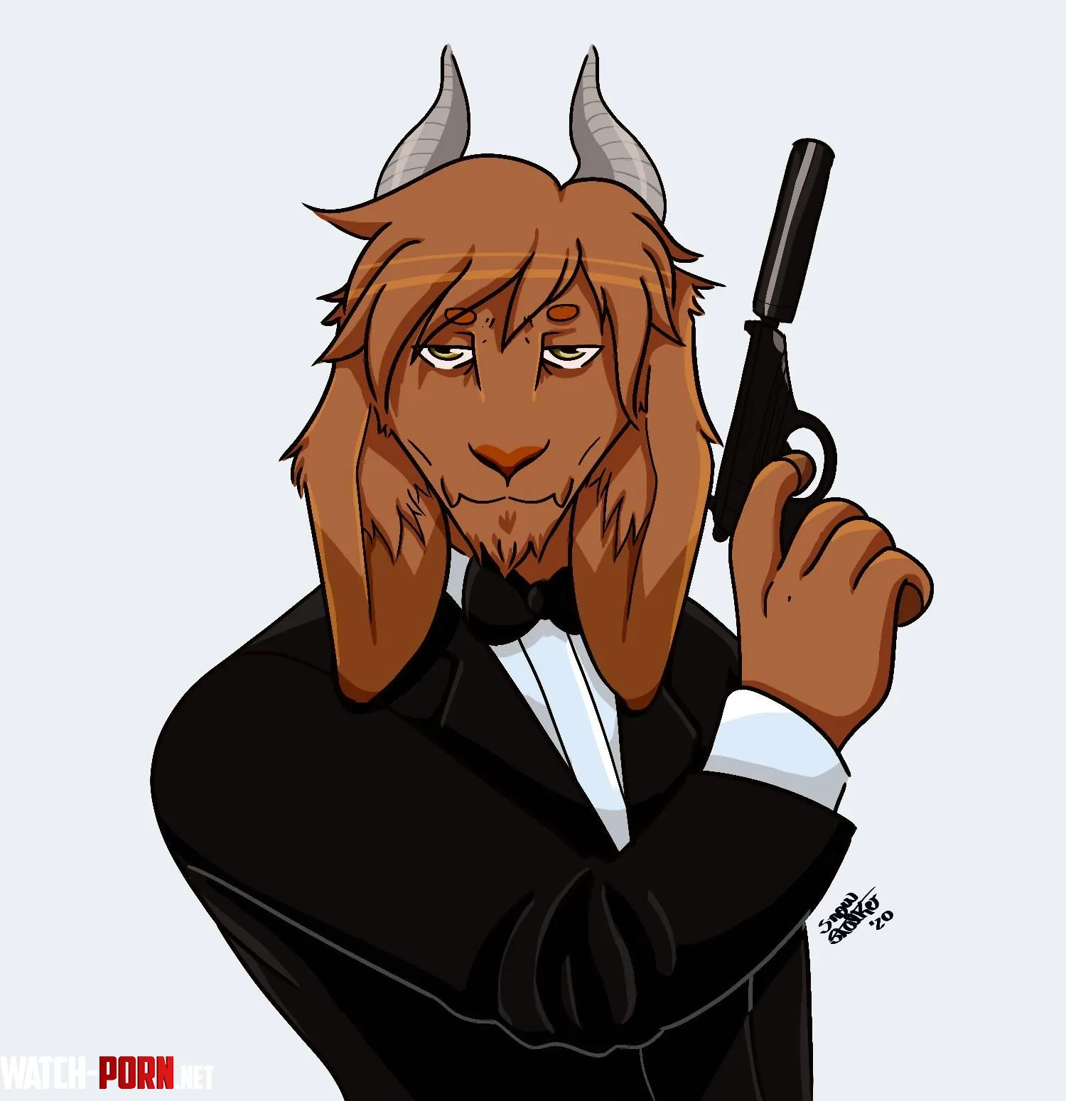 James Bond as a Goat Ssnowstalker by Bronzehorn