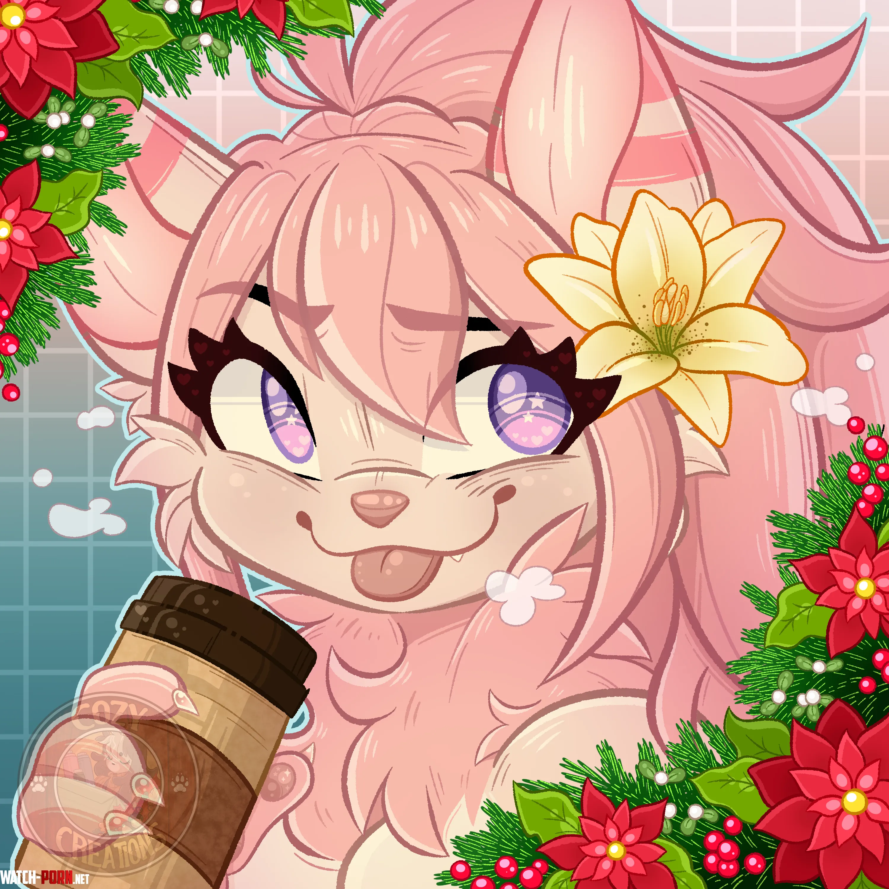 Art by me  A Very Merry Icon   Commission for uAxelFox by s0dagum