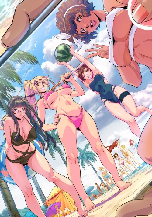 Thumbnail Ultimate Waifu Selfie: J0K3RS BosozokuSukeban Bikini Swimsuit Fun by Mangatellers