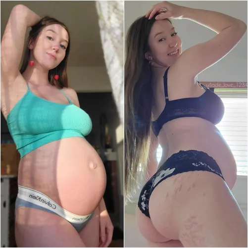 Thumbnail Pregnant Belly vs Booty by Jade_love_12345 | PregnantPetite Category