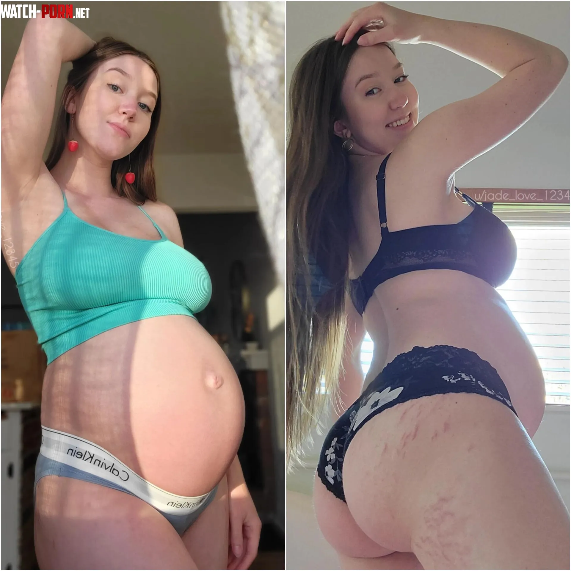 Pregnant belly vs booty by jade_love_12345