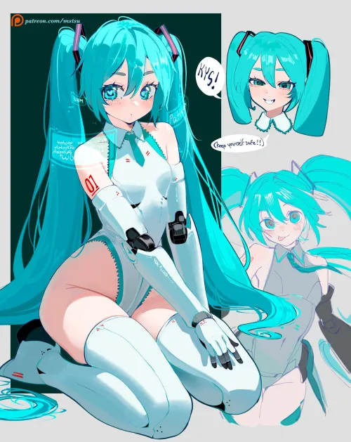 Thumbnail Miku Masterpiece: Hatsune Miku Captured by Mstsu in Thighdeology