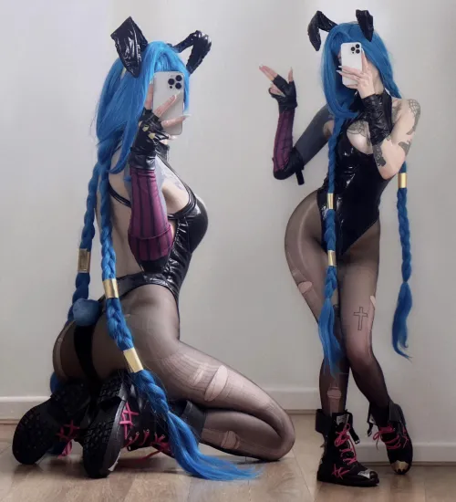 Thumbnail Captivating Art: Jinx Bunnygirl by LunaraFawn - BunnyGirls World