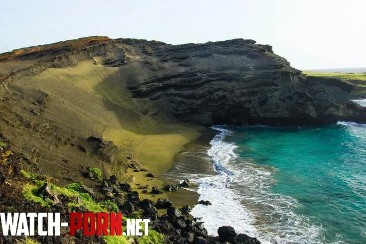 Green sand beach Hawaii one out of the only four green sand beaches in the world  by colapepsikinnie