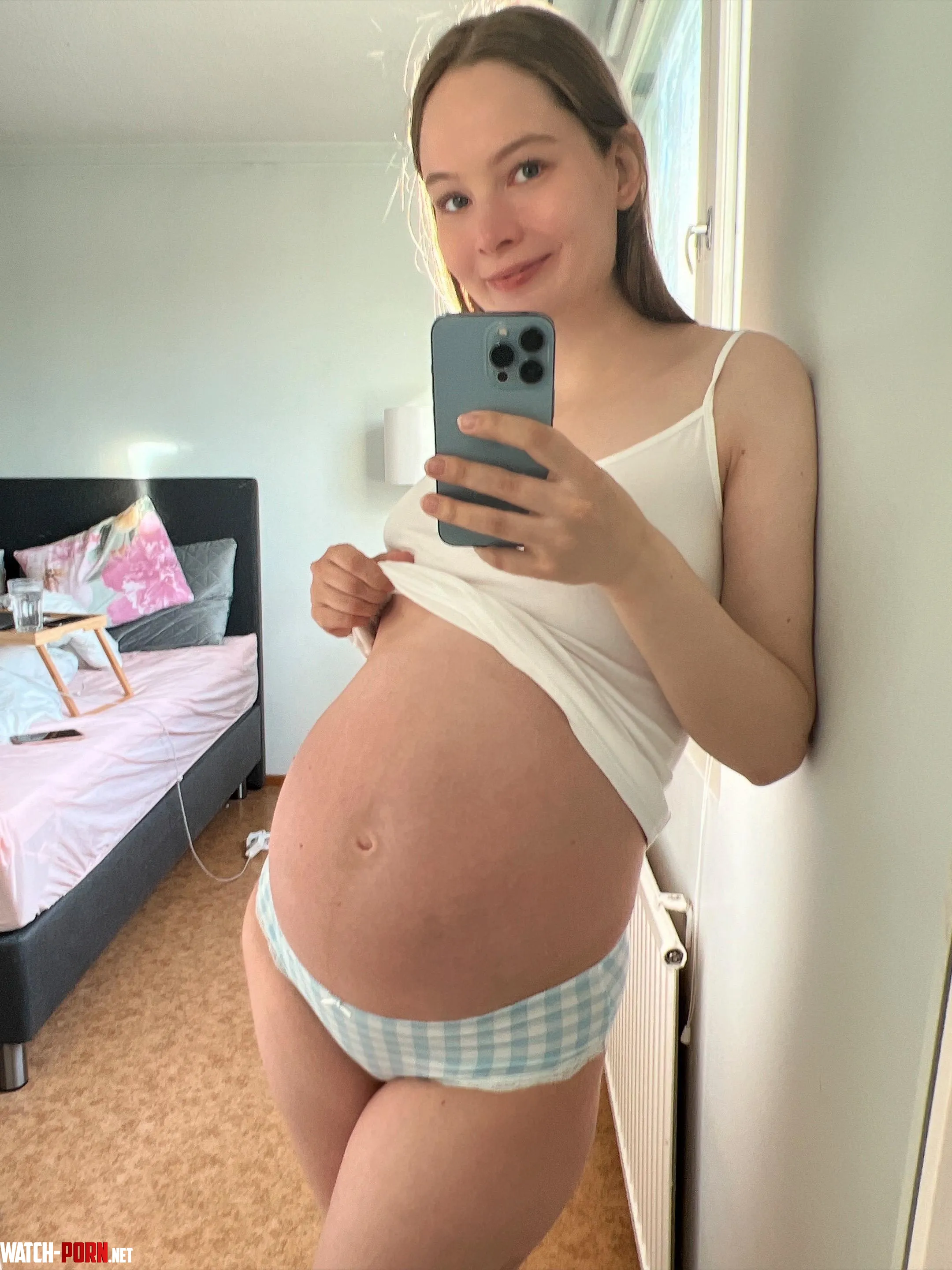 My petite 28 weeks pregnant belly by FutureMilfSophia