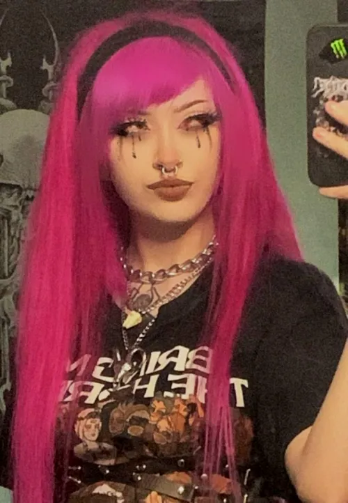 Thumbnail Pink-Haired Metal Girlfriend by LivingDeadGothh | GoneWildMetal