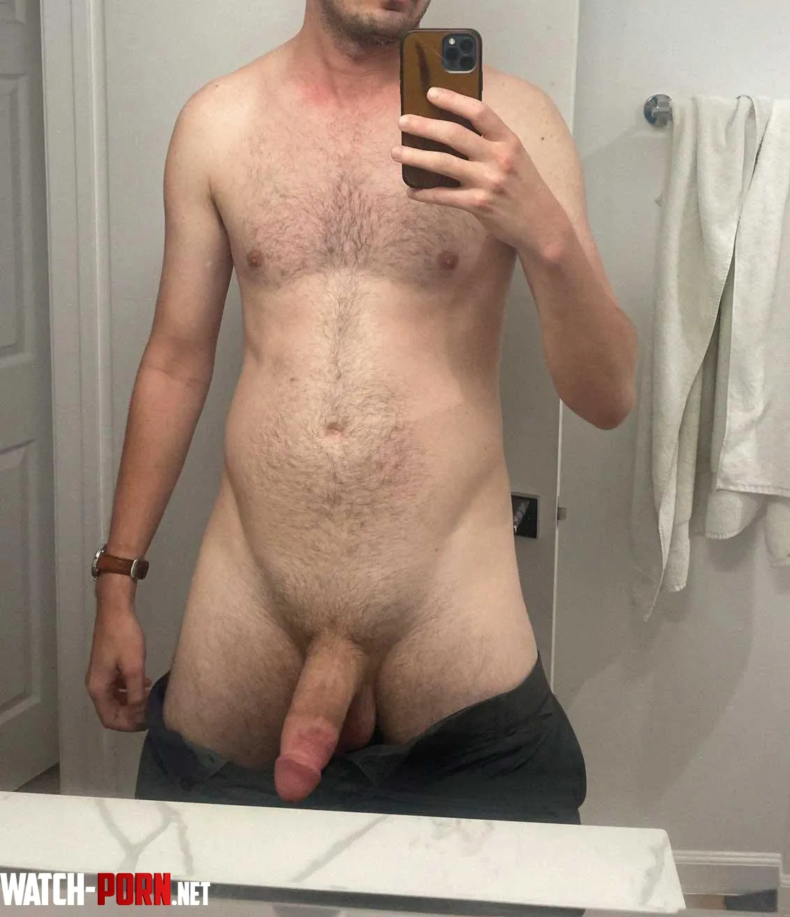 My thick semi hard cock and balls this morning by el-savage