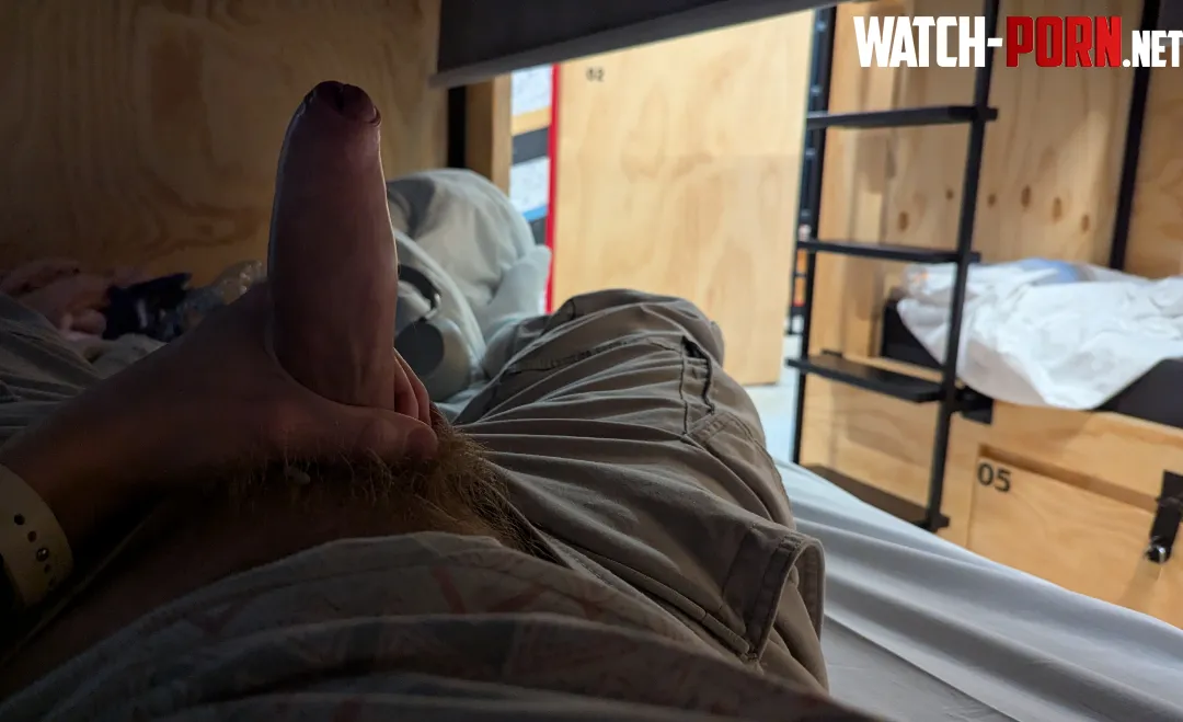 Staying in a hostel couldnt help getting horny Someone else was in the bed above mine  by Immediate-Forever134