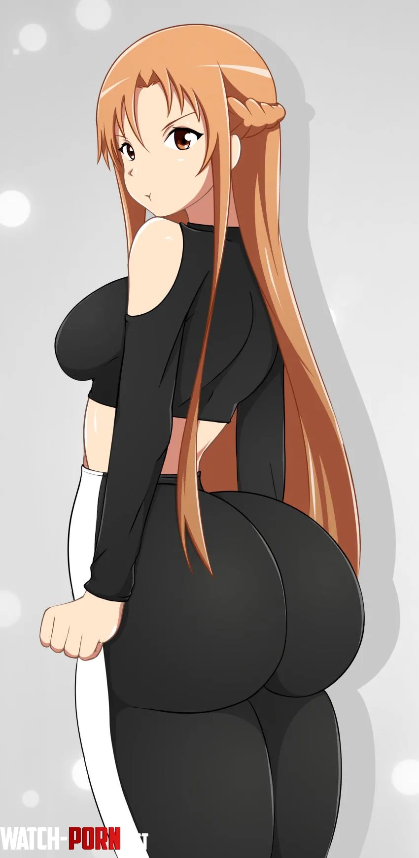 asunas working so hard in the gym to impress kirito but he still isnt noticing her efforts so to make him jealous she showed you her progress by su77ocatio6