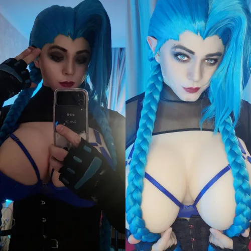 Thumbnail Jinx Cosplay Frame - Embarrassed_Hand_693's Creative Work