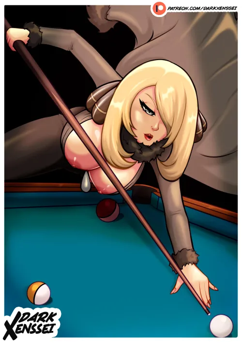 Thumbnail Cynthia Billiards DarkXenssei Pokemon - Rule34 by DarkXenssei