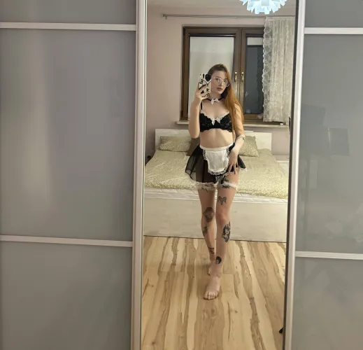 Thumbnail Playful Moments: Maid Outfit Selfies with galactiickiss in the MirrorSelfie Category