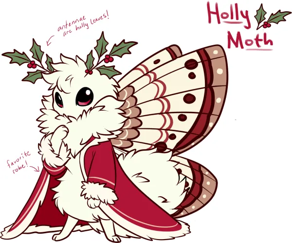 Thumbnail Glittering-Amount-68's Festive Fluffy Moth | Furry